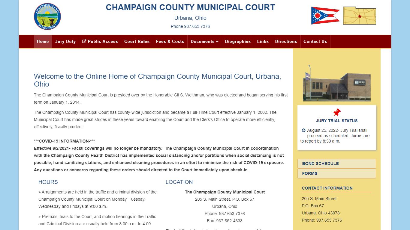 CHAMPAIGN COUNTY MUNICIPAL COURT - Urbana, Ohio